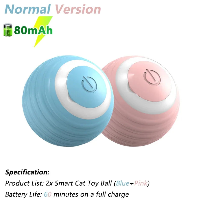 Electric Interactive Rolling Ball Toy for Cats - Smart Automatic Rotating Game Accessory